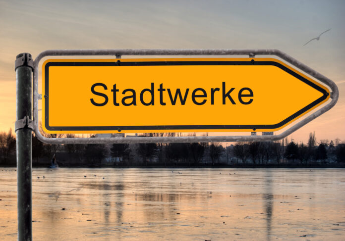 Straßenschild Stadtwerke